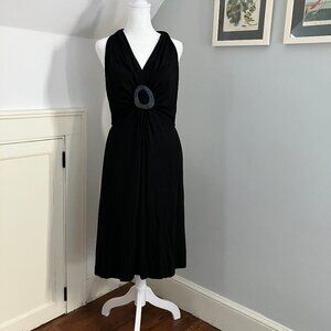 Stills, black halter-neck dress, lined, XS (34/36)
